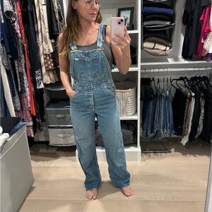 Vintage Lee Jeans distressed Blue Denim Overalls XS